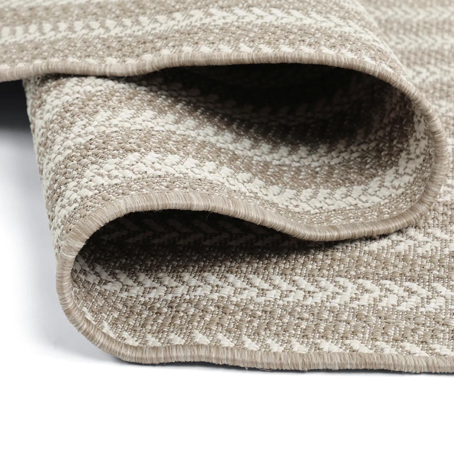 Ovalt teppe - Indoor/outdoor Leander (beige)