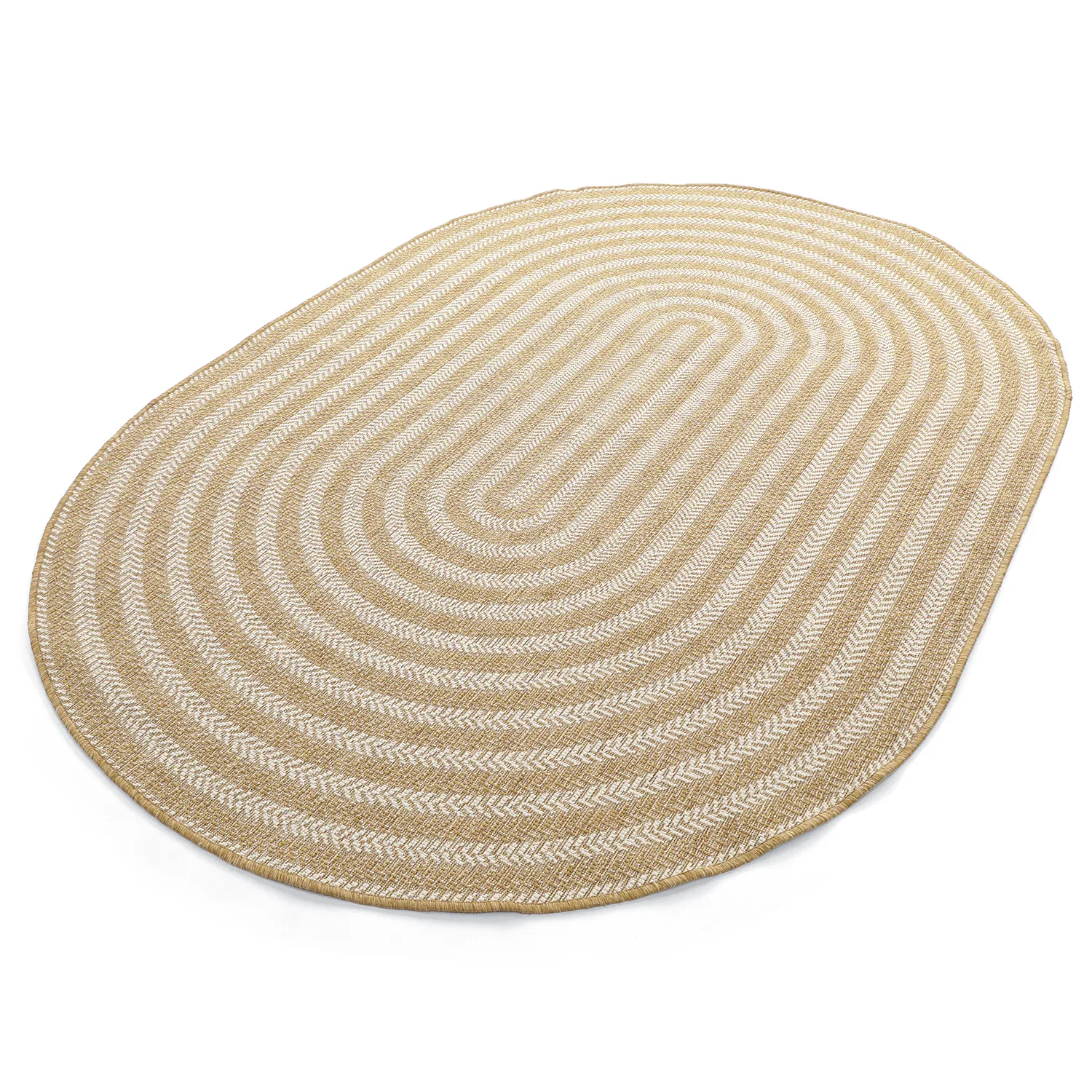 Ovalt teppe - Indoor/outdoor Leander (natur)