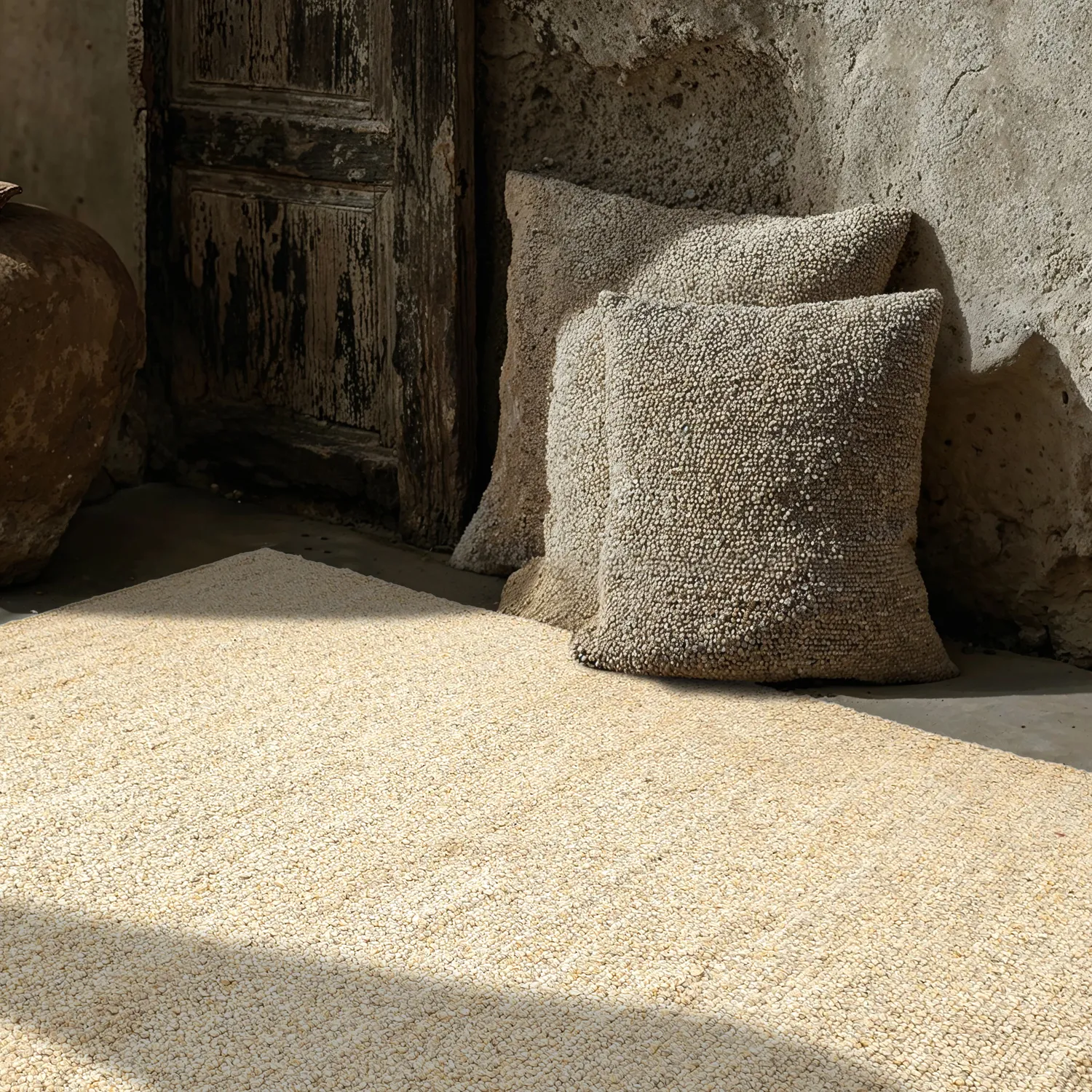 Innendørs/Utendørs tepper - Milford Wool Look (krem)