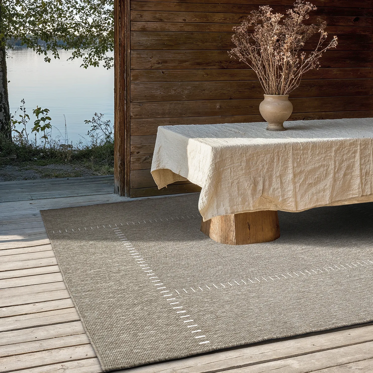 Innendørs/Utendørs tepper - utomhusmatta - Rhea (beige)