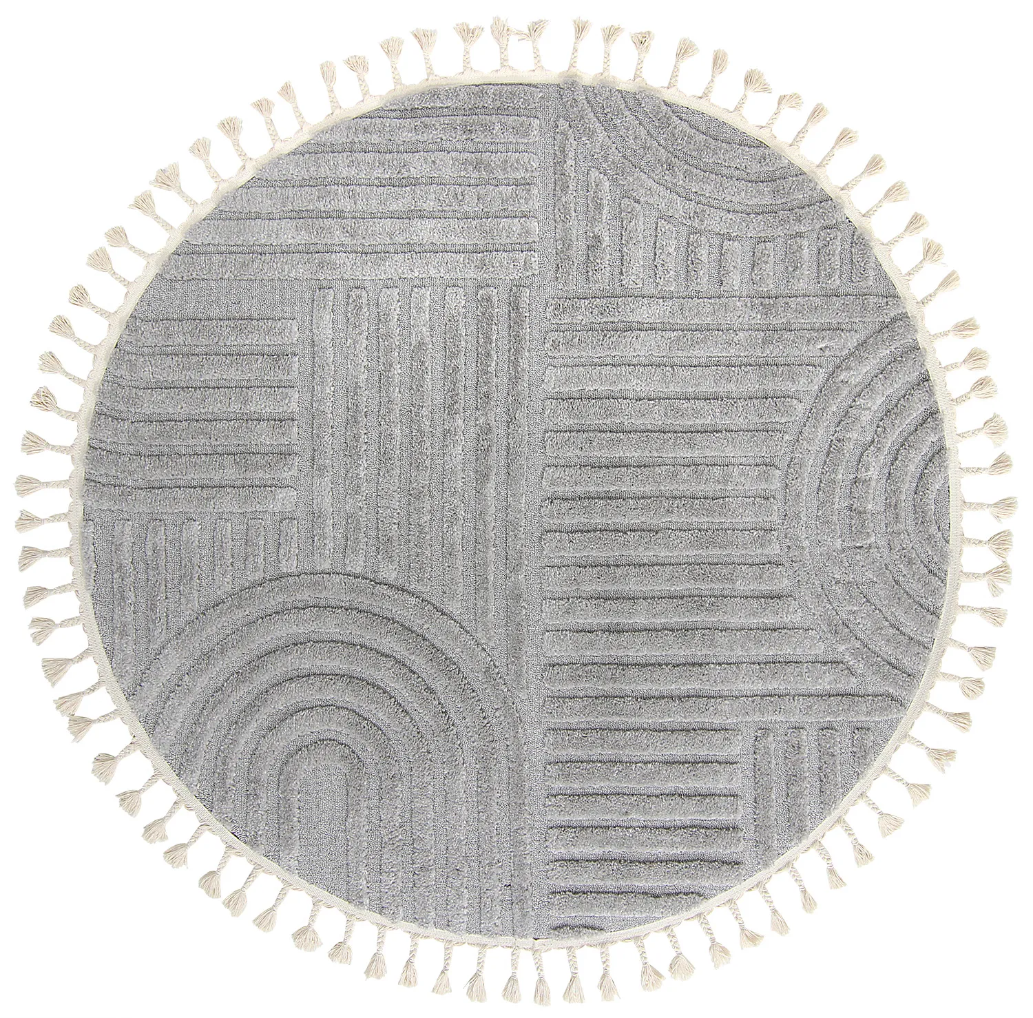 Runde tepper - Campbell (grå)