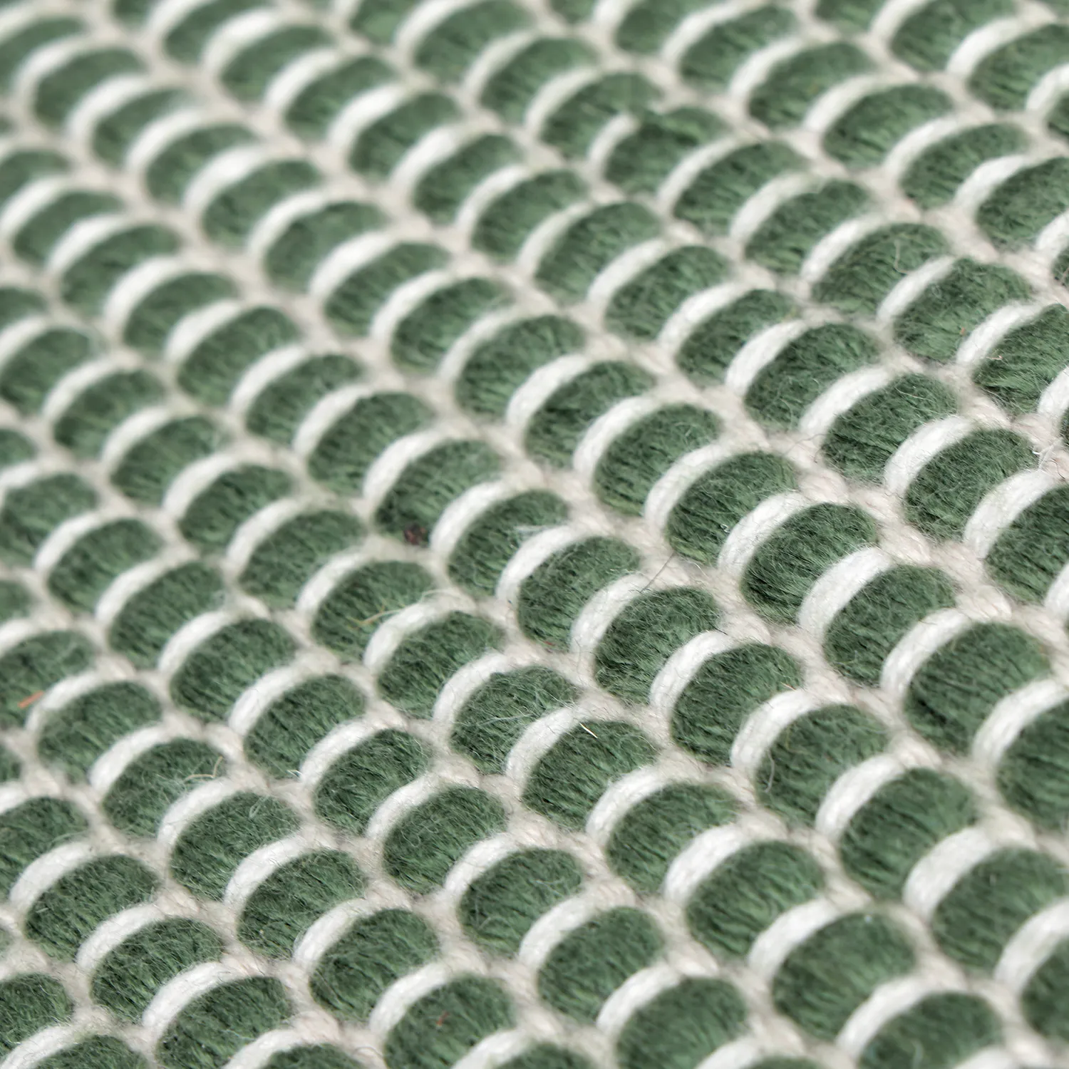 Innendørs/Utendørs tepper - Coastal Wool Look (grønn/hvit)