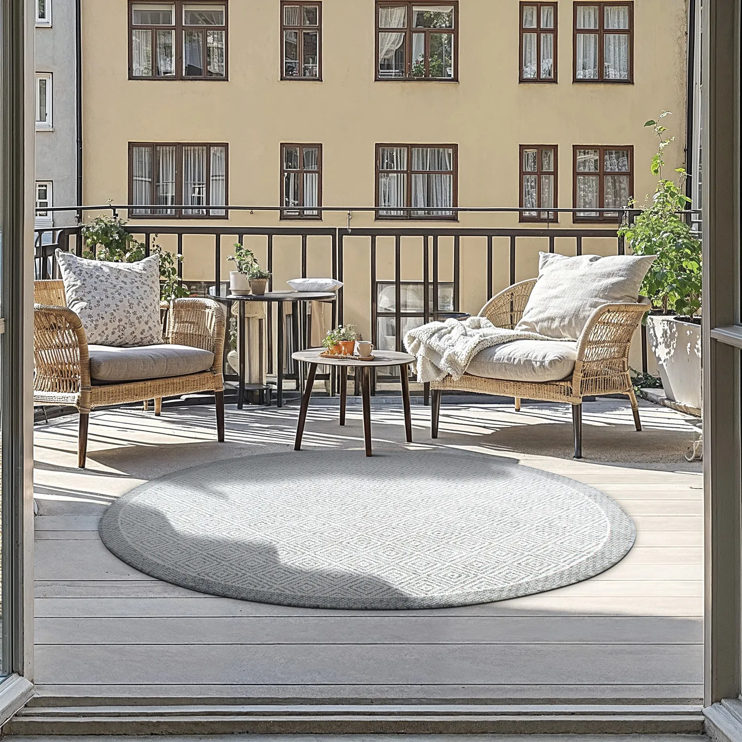 Rundt teppe - Monsaraz (grå)
