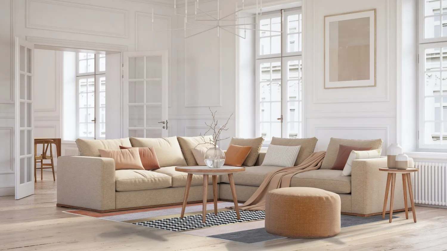 Wilton-teppe - Esme (oransje/multi)