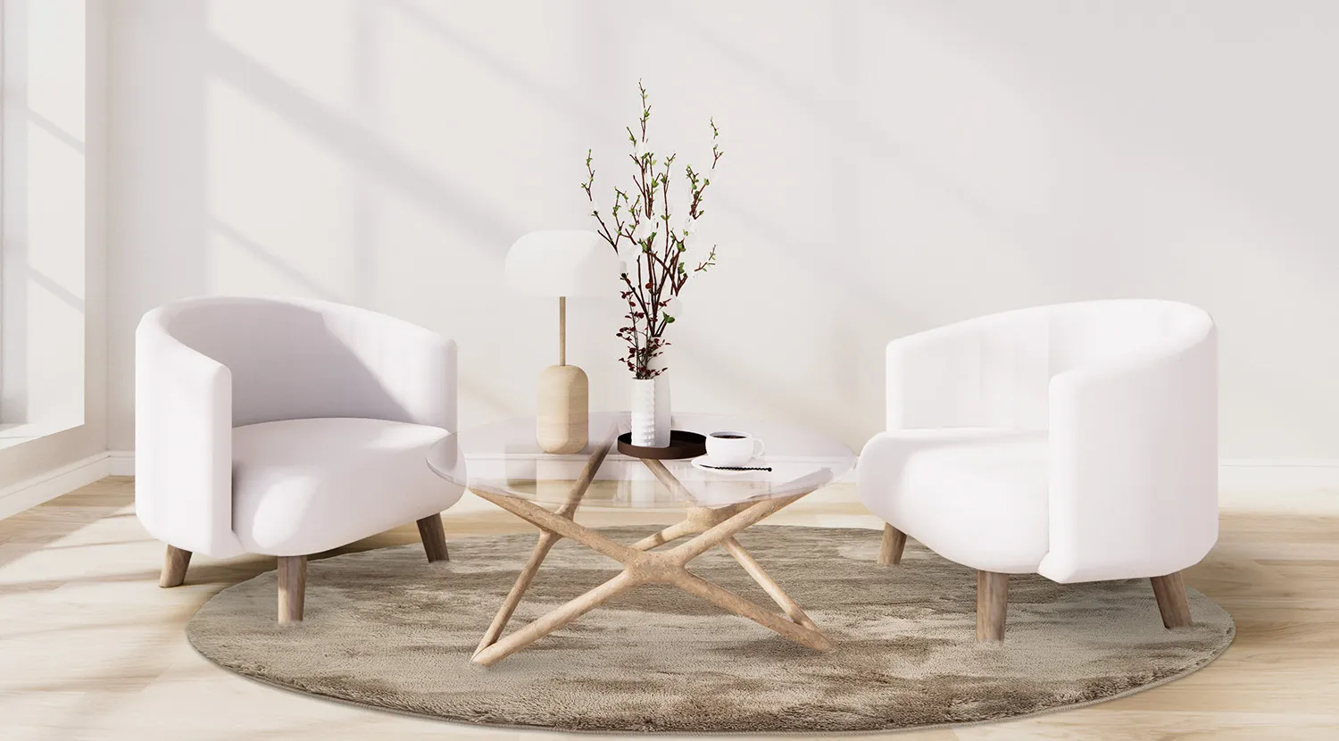 Runde tepper - Aranga Super Soft Fur (brun)