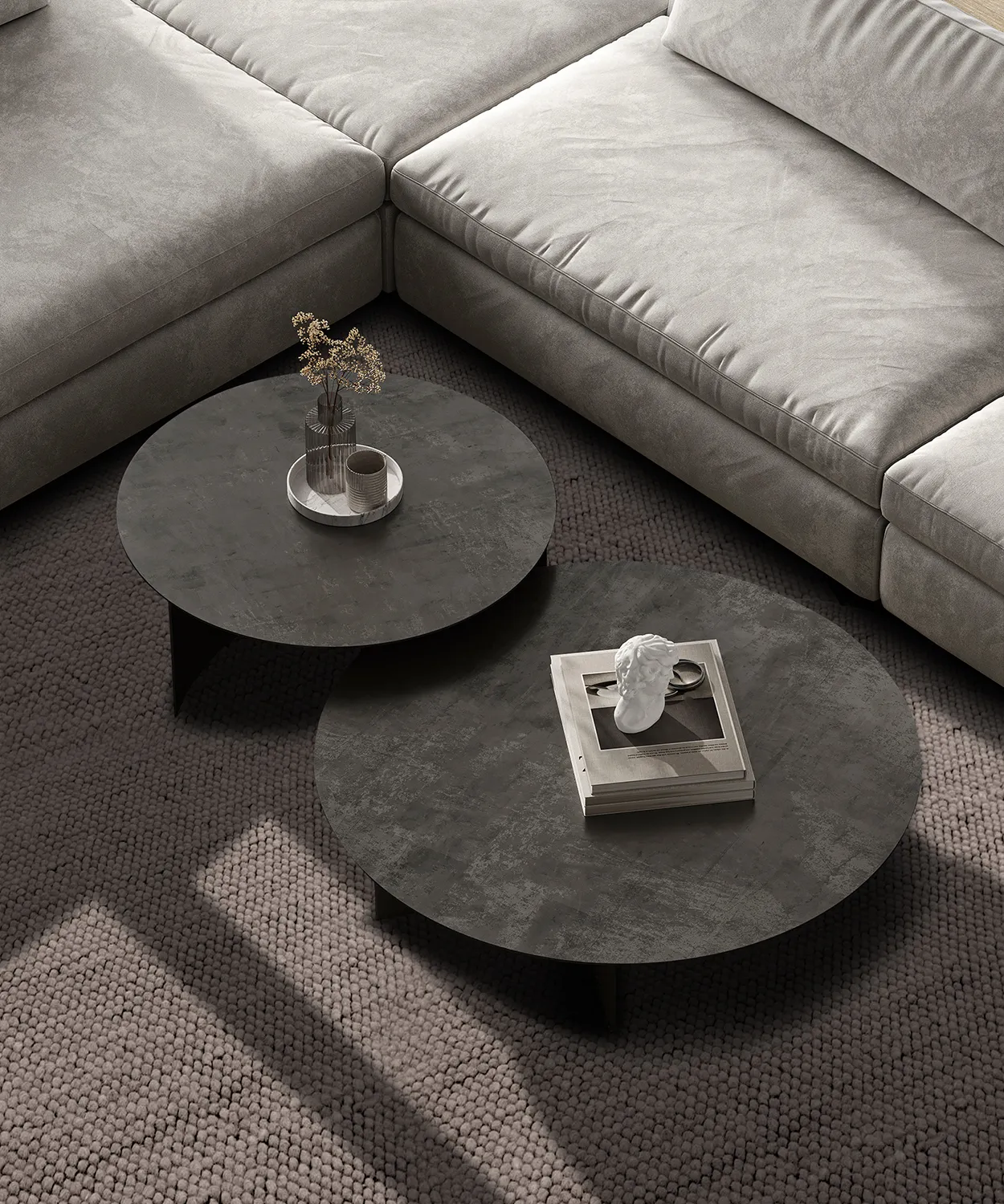 Runde tepper - Avafors Wool Bubble (brun)