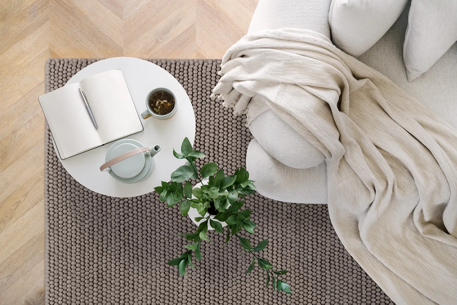 Ullteppe - Avafors Wool Bubble (brun)