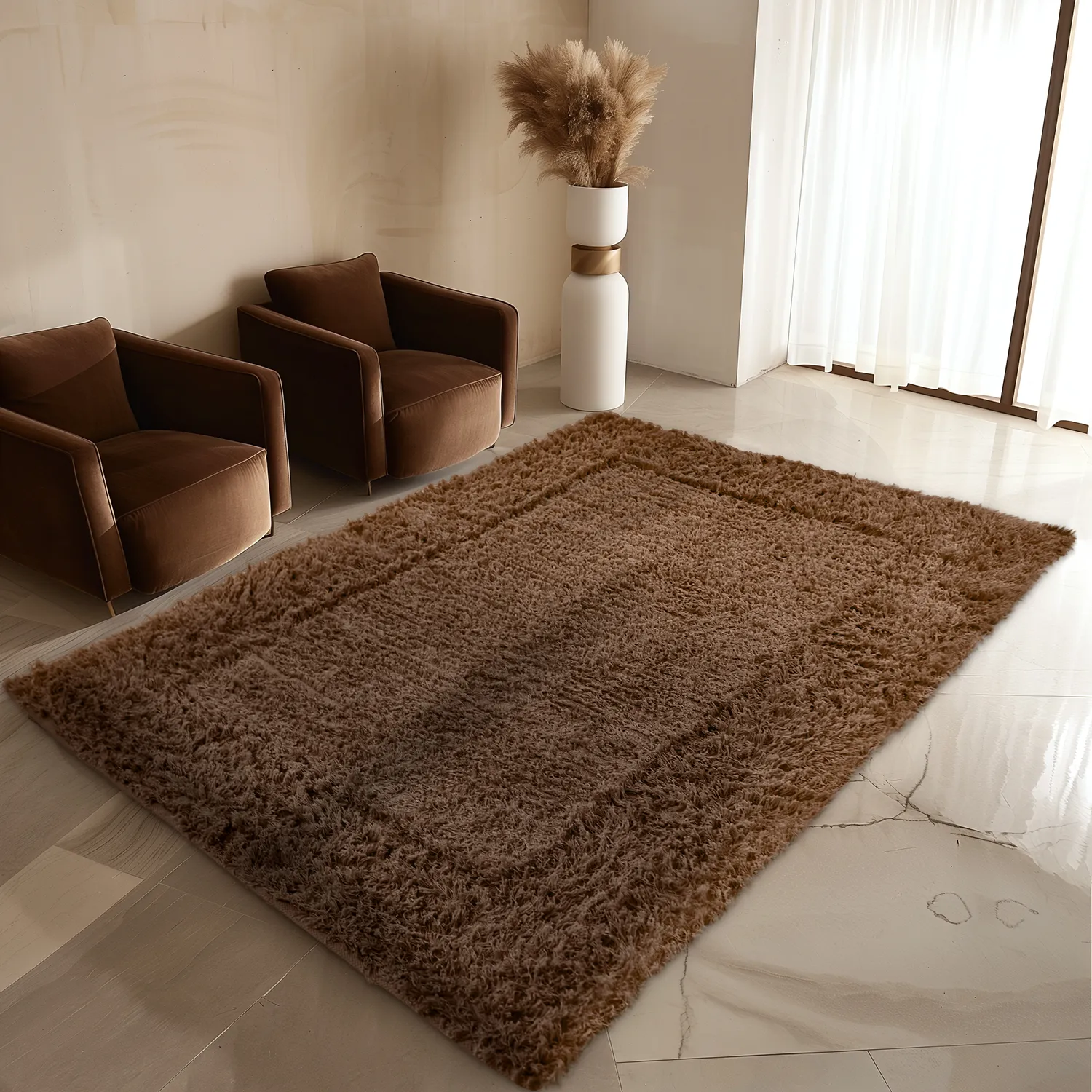 Ryetepper - Aline Natural Cotton Shaggy (brun)