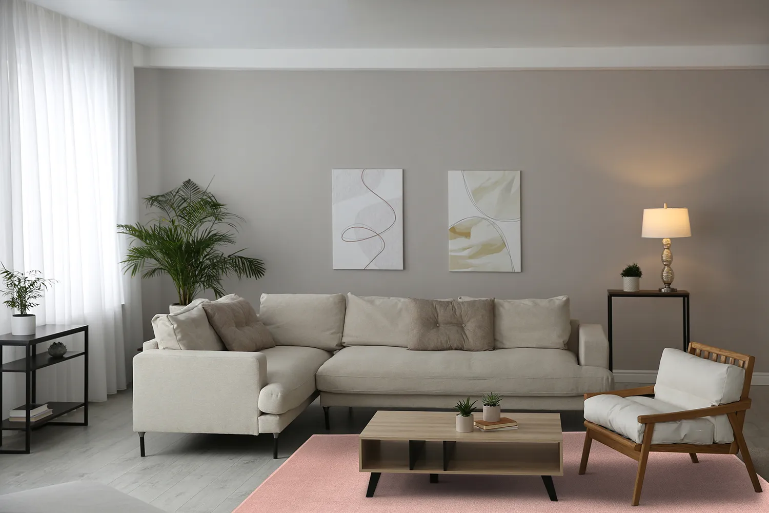 Ullteppe - Hamilton (Coral Pink)
