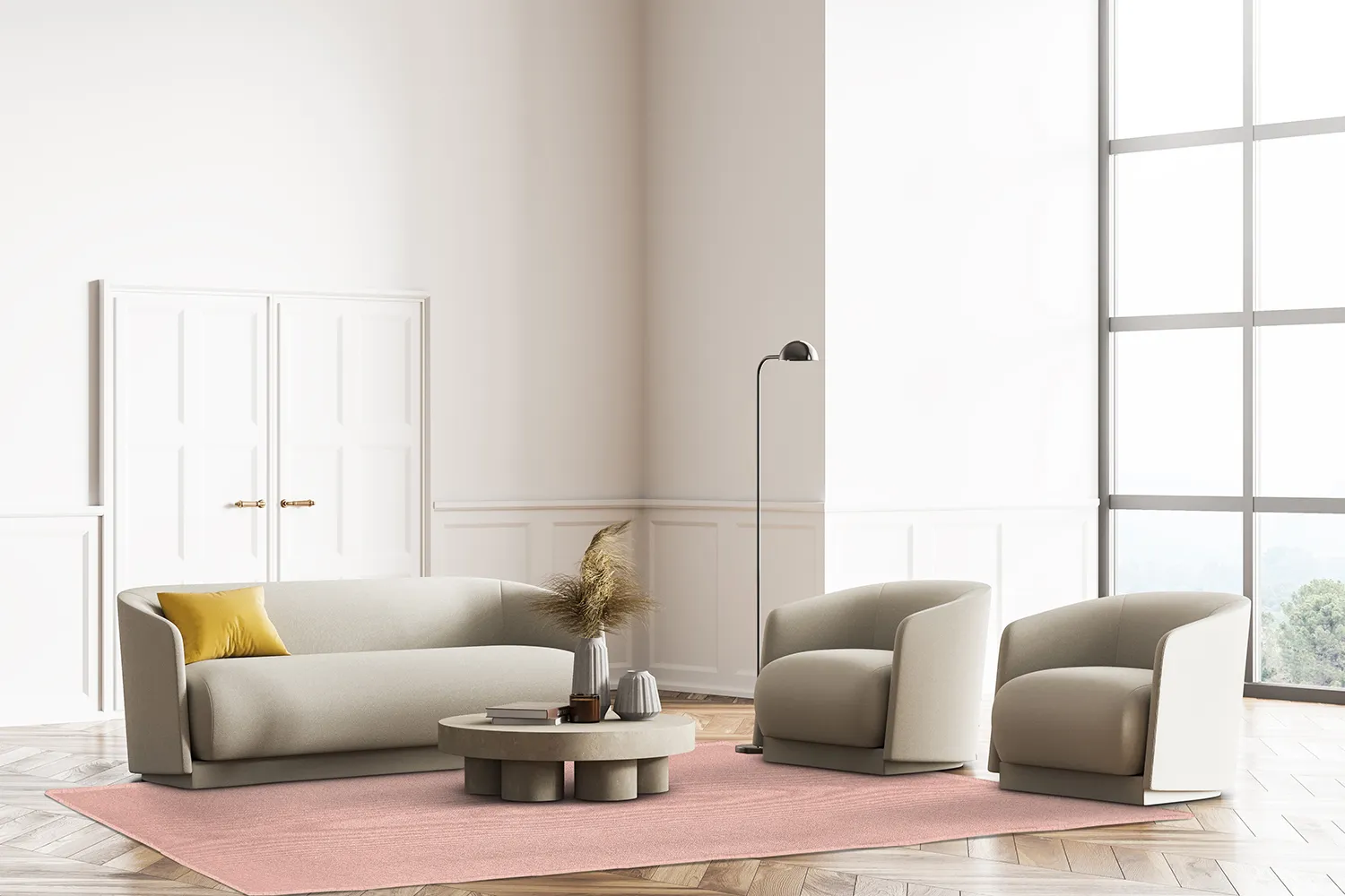 Ullteppe - Hamilton (Coral Pink)