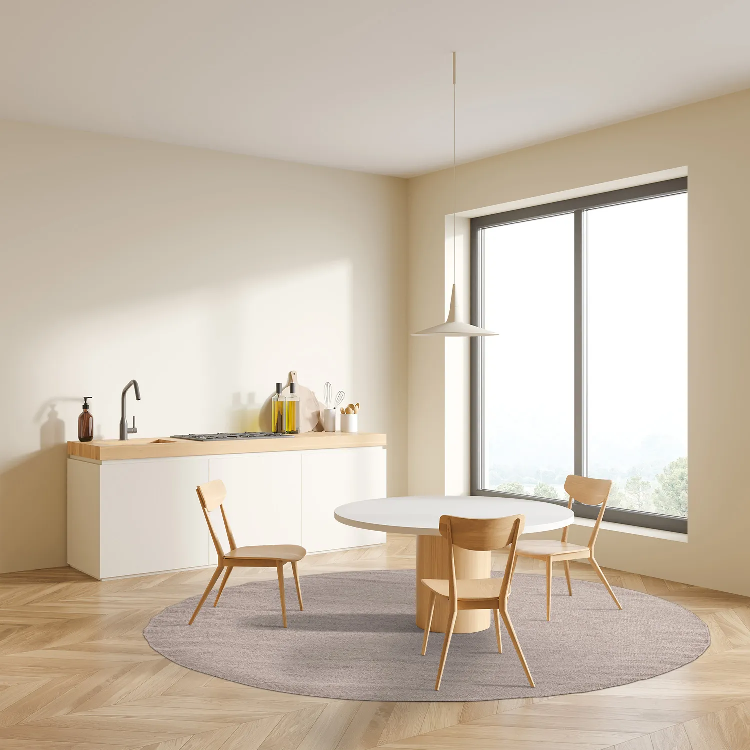 Runde tepper - Hamilton (Silver Grey)