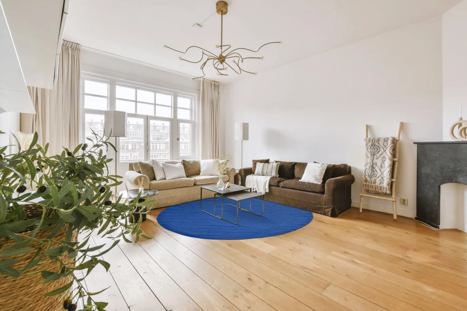 Runde tepper - Hamilton (Classic Blue)