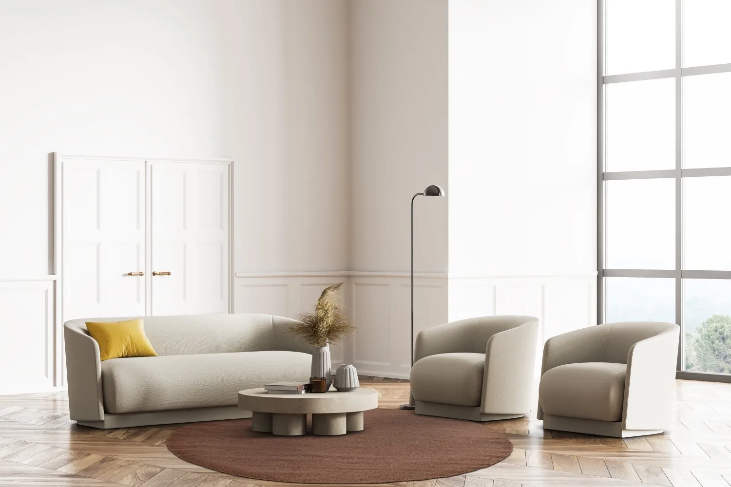 Runde tepper - Hamilton (Deep Taupe)