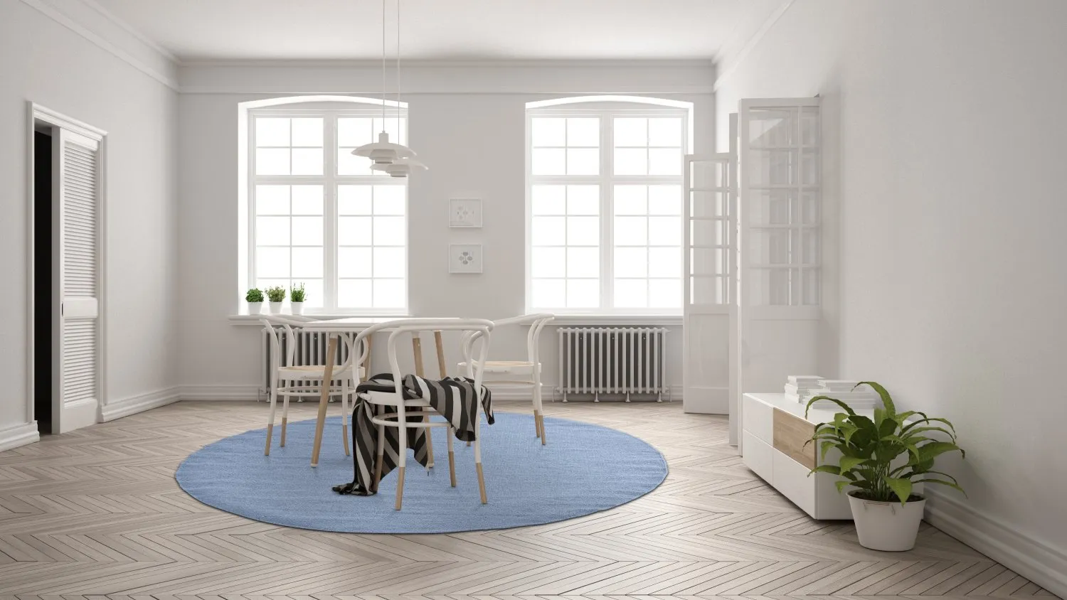 Runde tepper - Hamilton (Faded Denim)