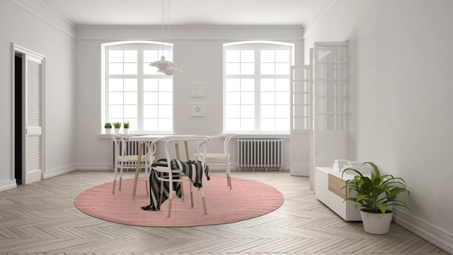 Runde tepper - Hamilton (Coral Pink)