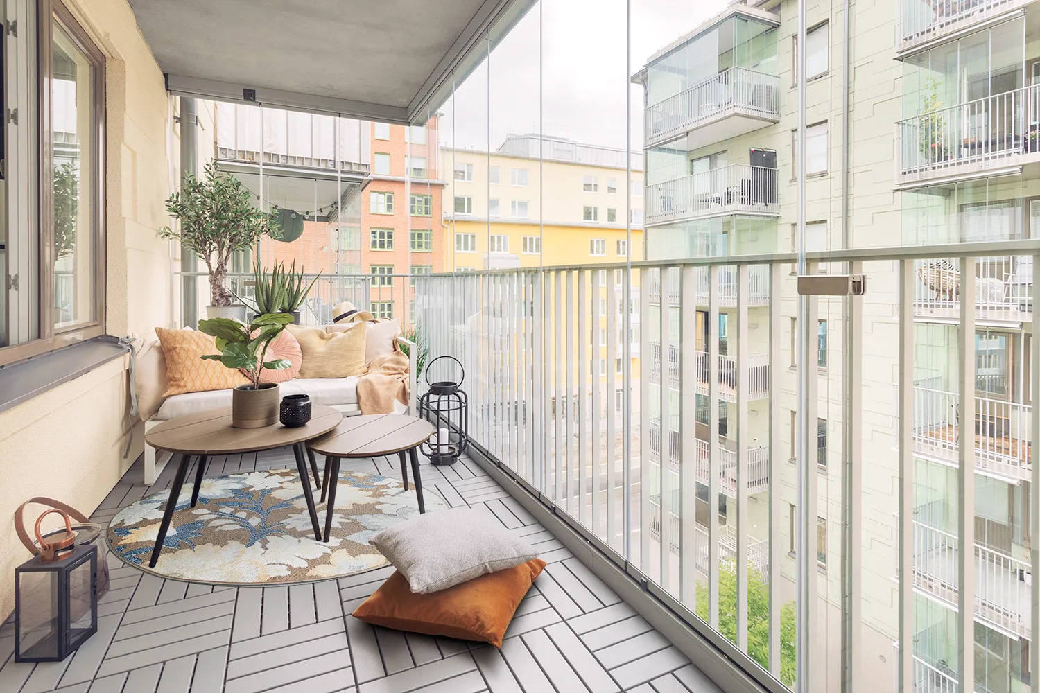 Runde tepper - Indoor/Outdoor Lucca (multi)