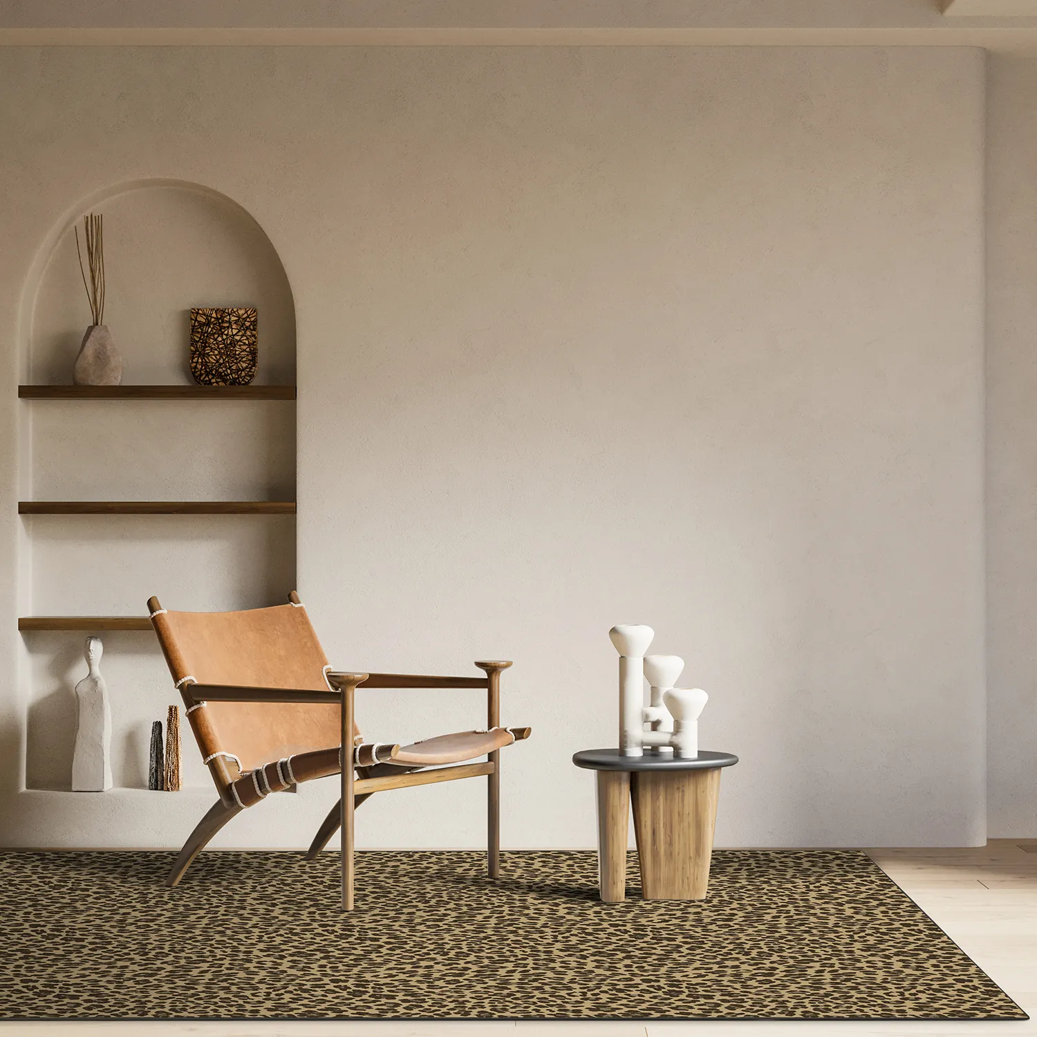 Wilton-teppe - Leopard (brun)