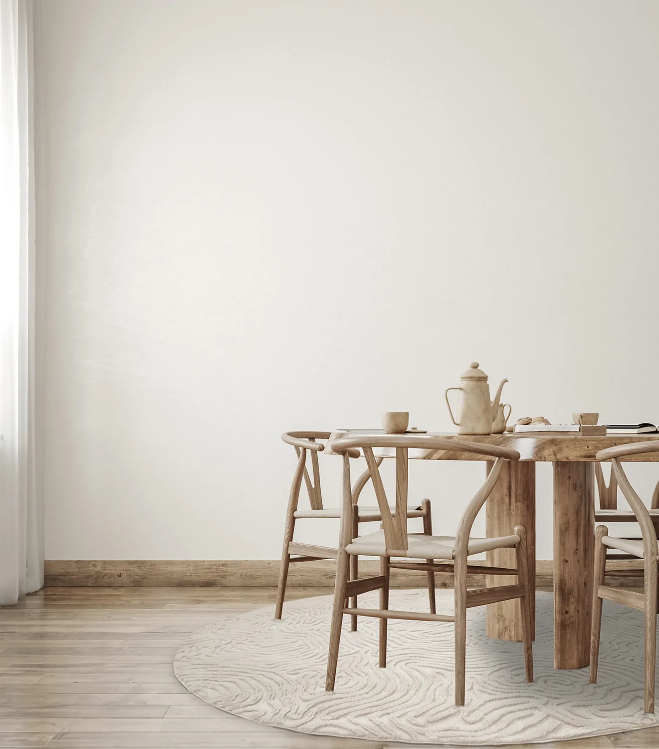Runde tepper - Amora (offwhite)