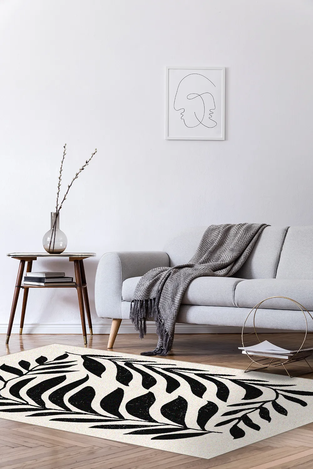 Wilton-teppe - Betty (beige/svart)