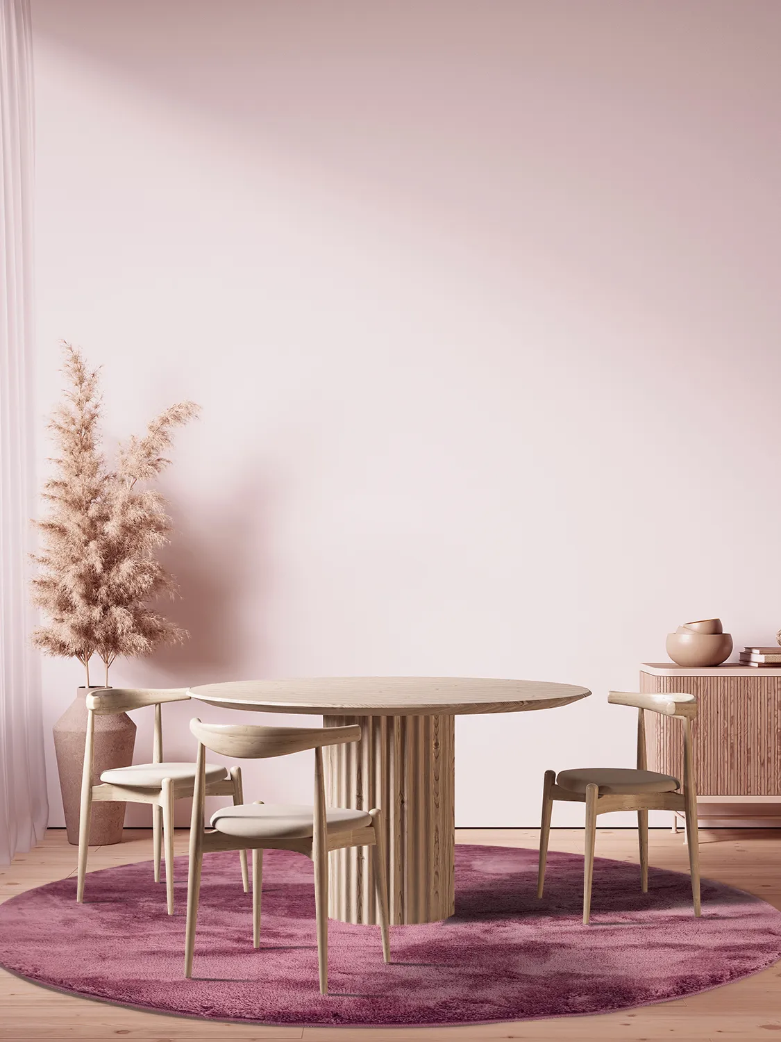 Runde tepper - Aranga Super Soft Fur (rose)