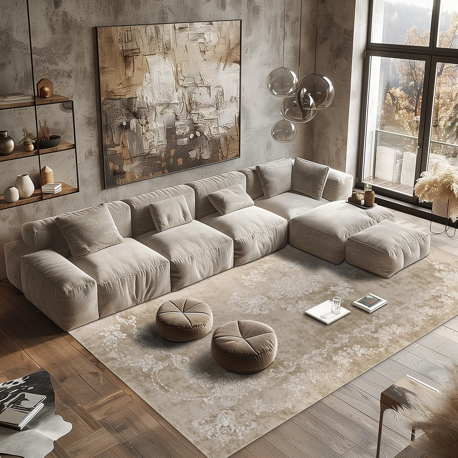 Wilton-teppe - Taknis (lys beige)