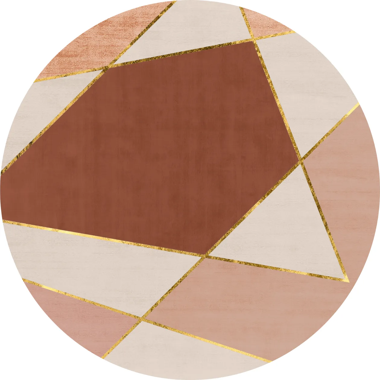 Runde tepper - Jade (beige/rosa)