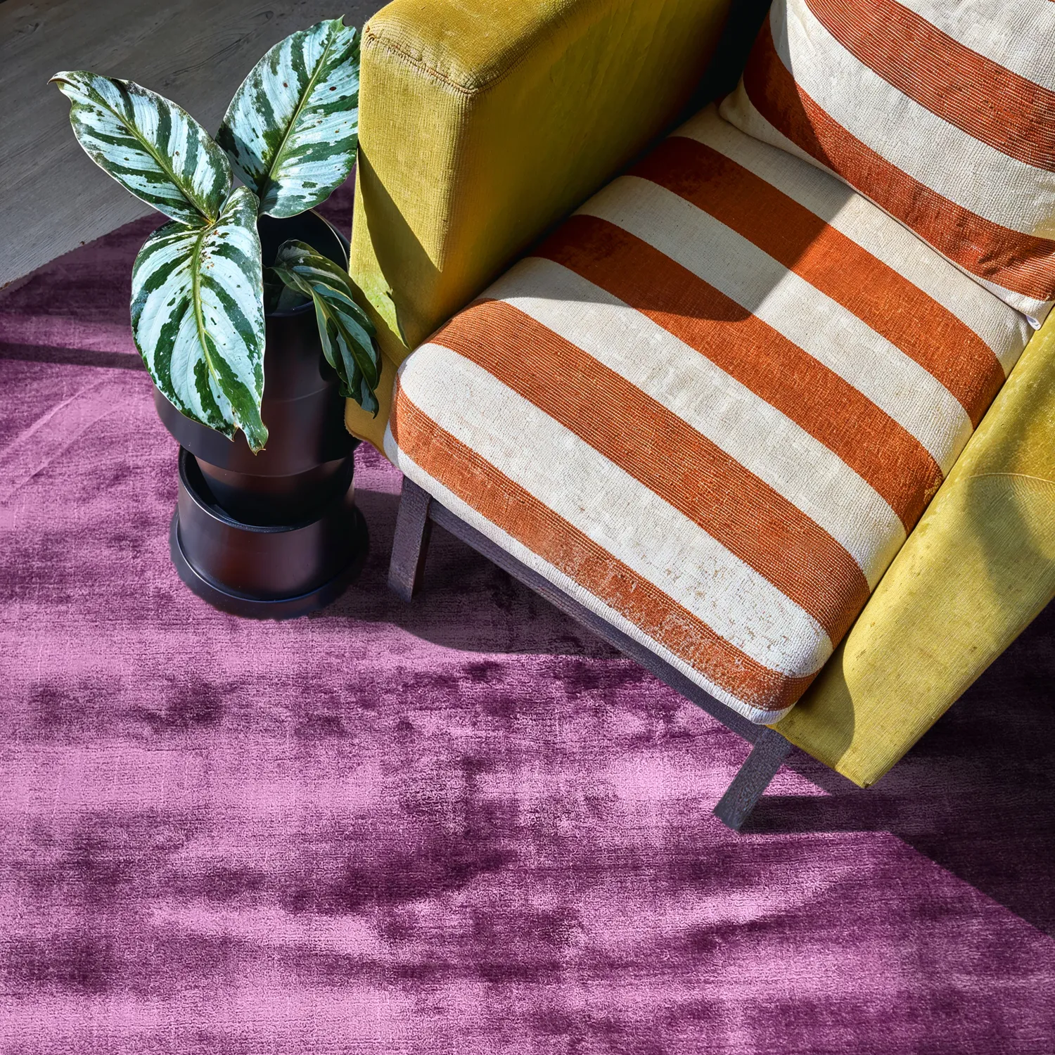 Rundt teppe - Jodhpur Special Luxury Edition (lilla)