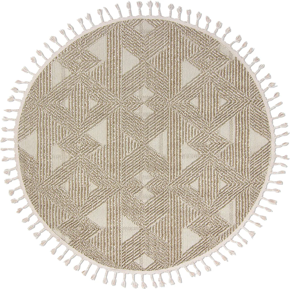 Runde tepper - Indoor/Outdoor Lennon (beige)