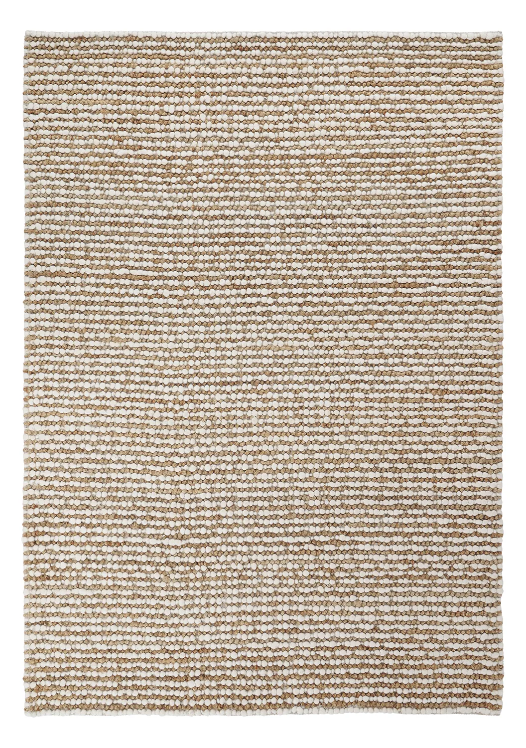 Juteteppe - Bally Jute/wool Bubble (natur/hvit)
