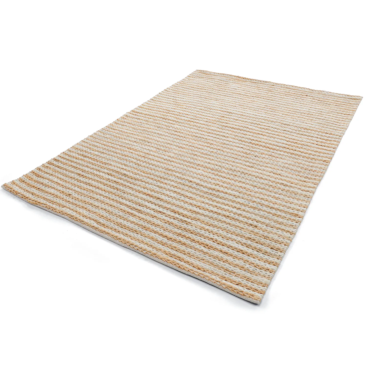 Juteteppe - Howrah Braided Jute (natur/hvit)