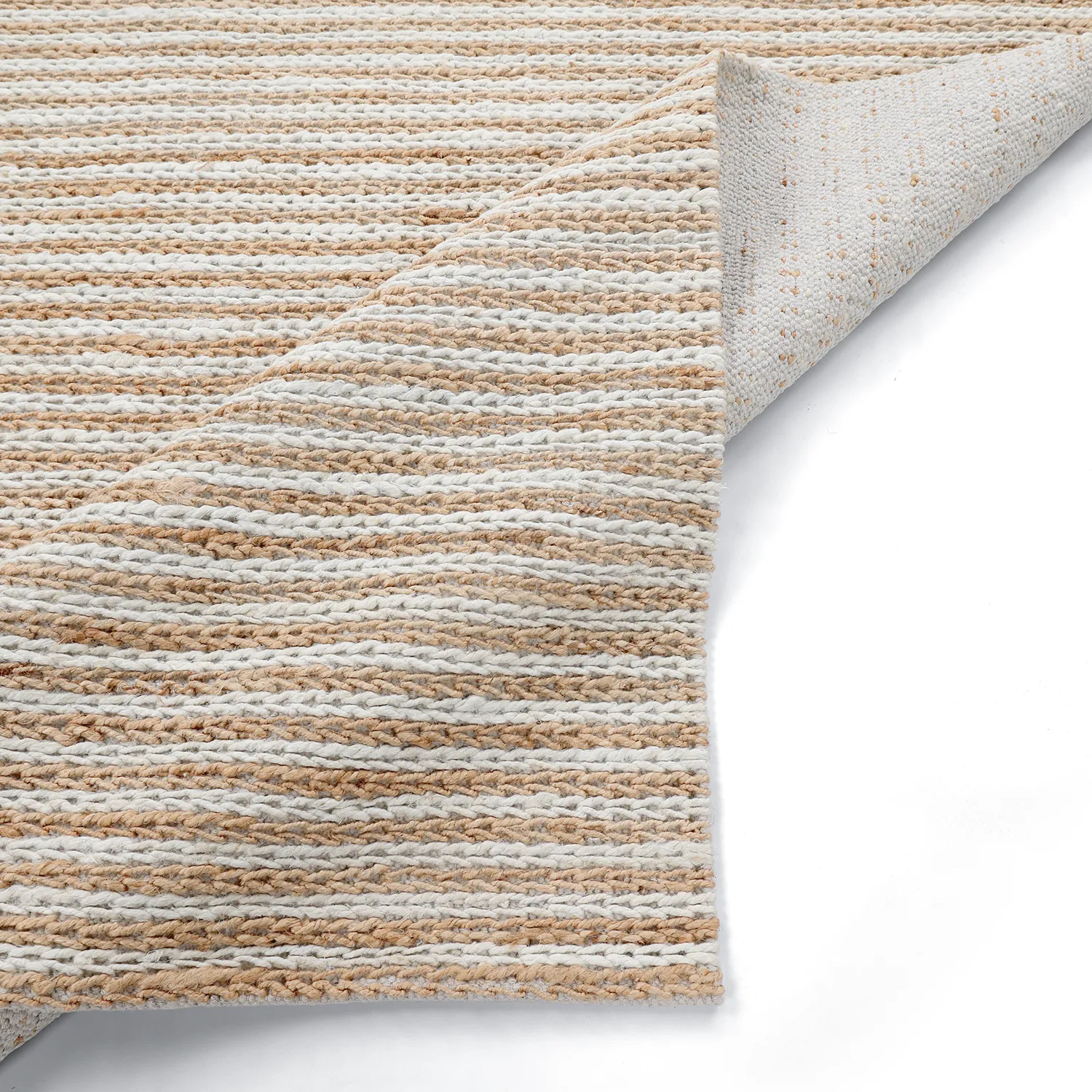 Juteteppe - Howrah Braided Jute (natur/hvit)