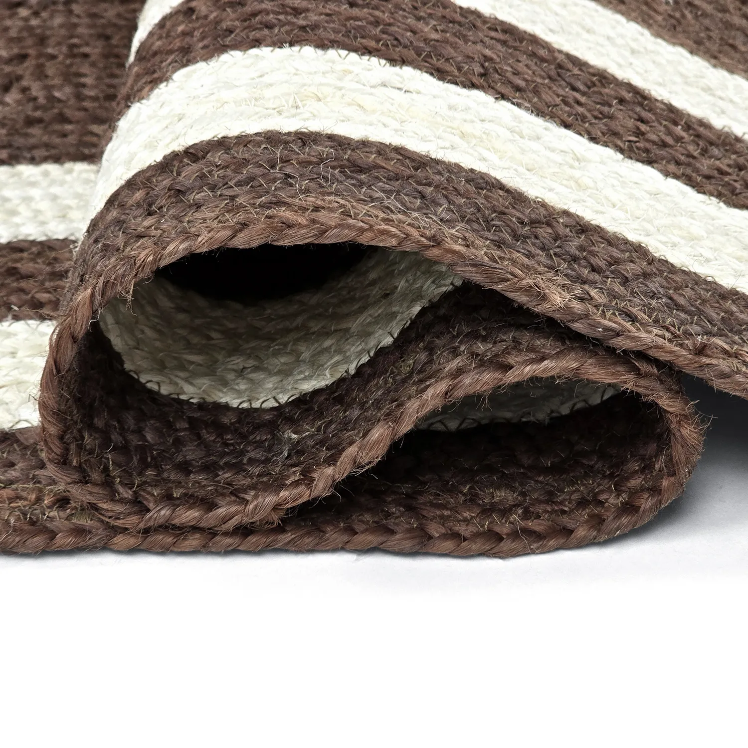 Juteteppe - Jessore (brun/hvit)