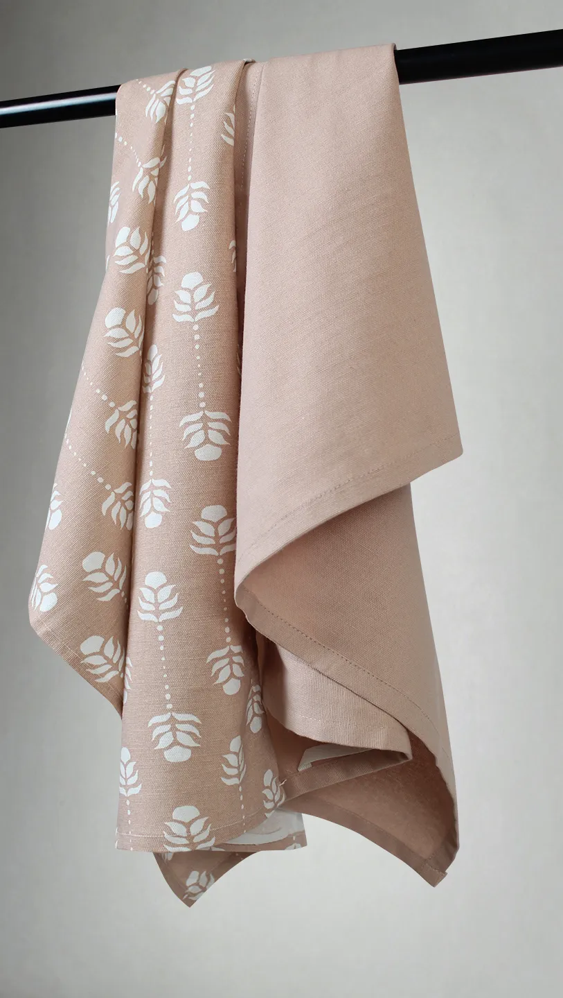 Kjøkkenhåndkle 2-pak - Sari (rosa)
