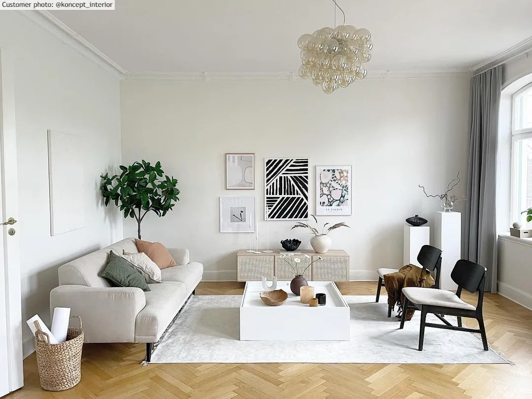Wilton-teppe - Art Silk (lysegrå/beige)