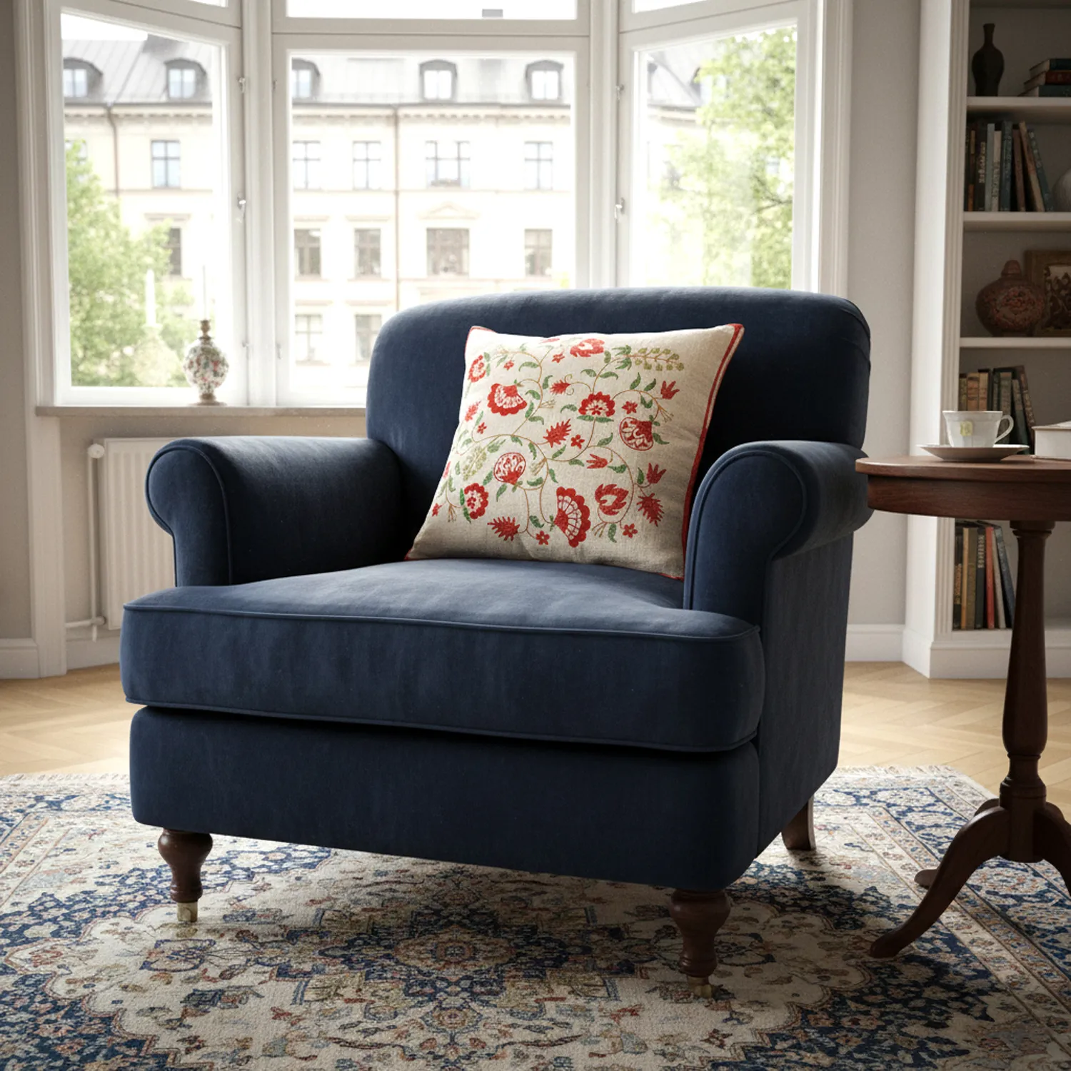 Putetrekk - Kalmar Embroidered Cushion Cover (multi)