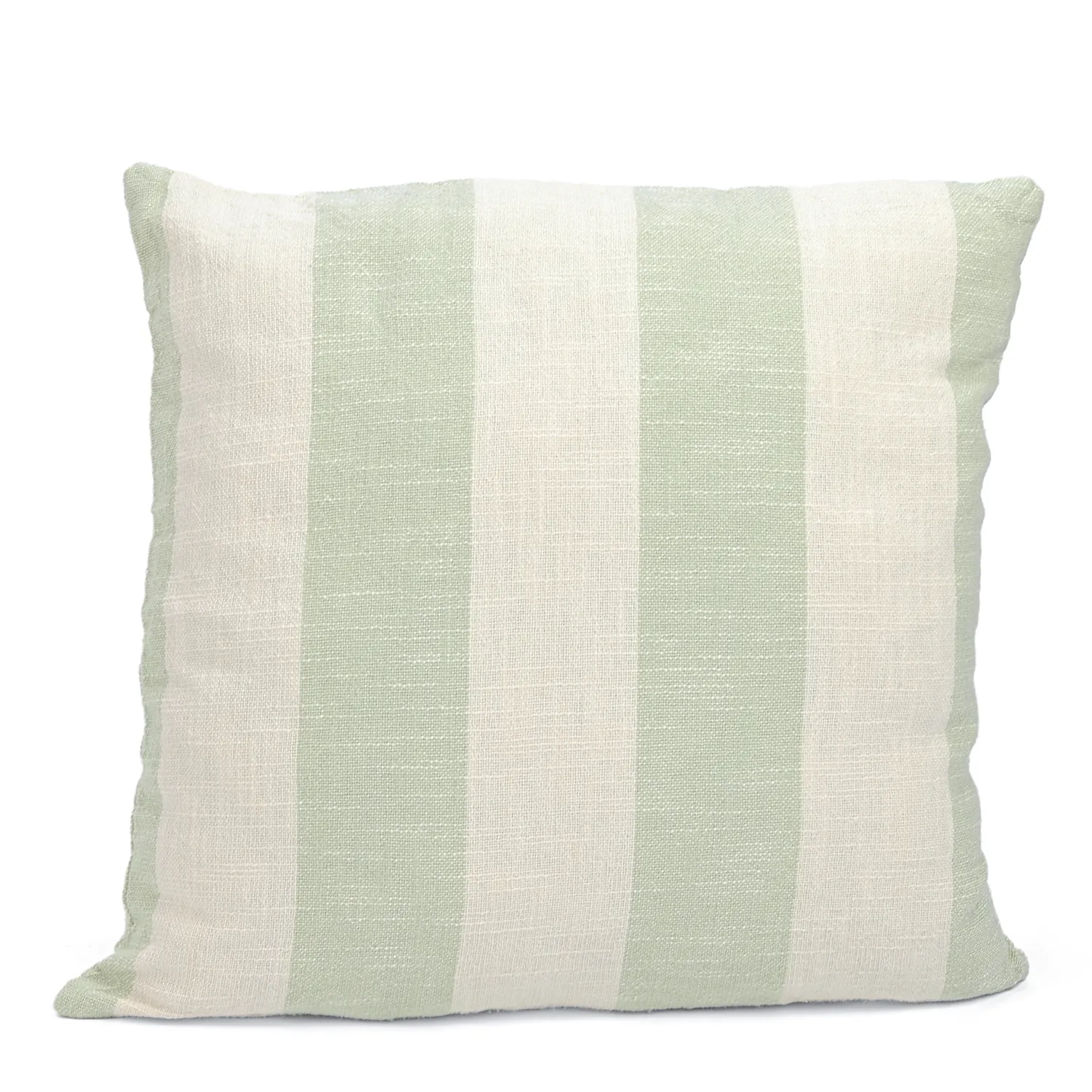 Putetrekk - Kora stripe cotton cushion cover (krem/lys grønn)