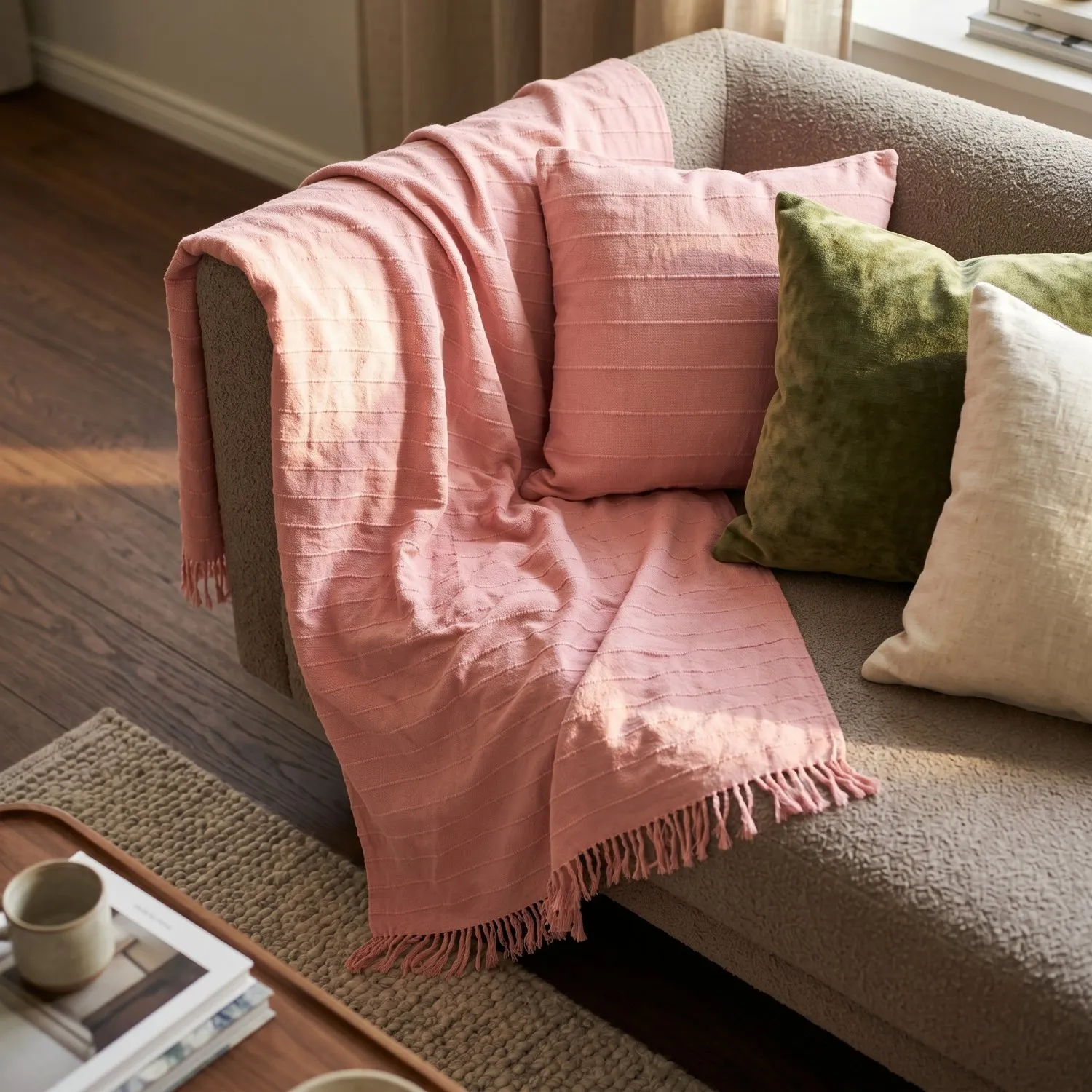 Putetrekk - Nalani cotton cushion cover (rosa)
