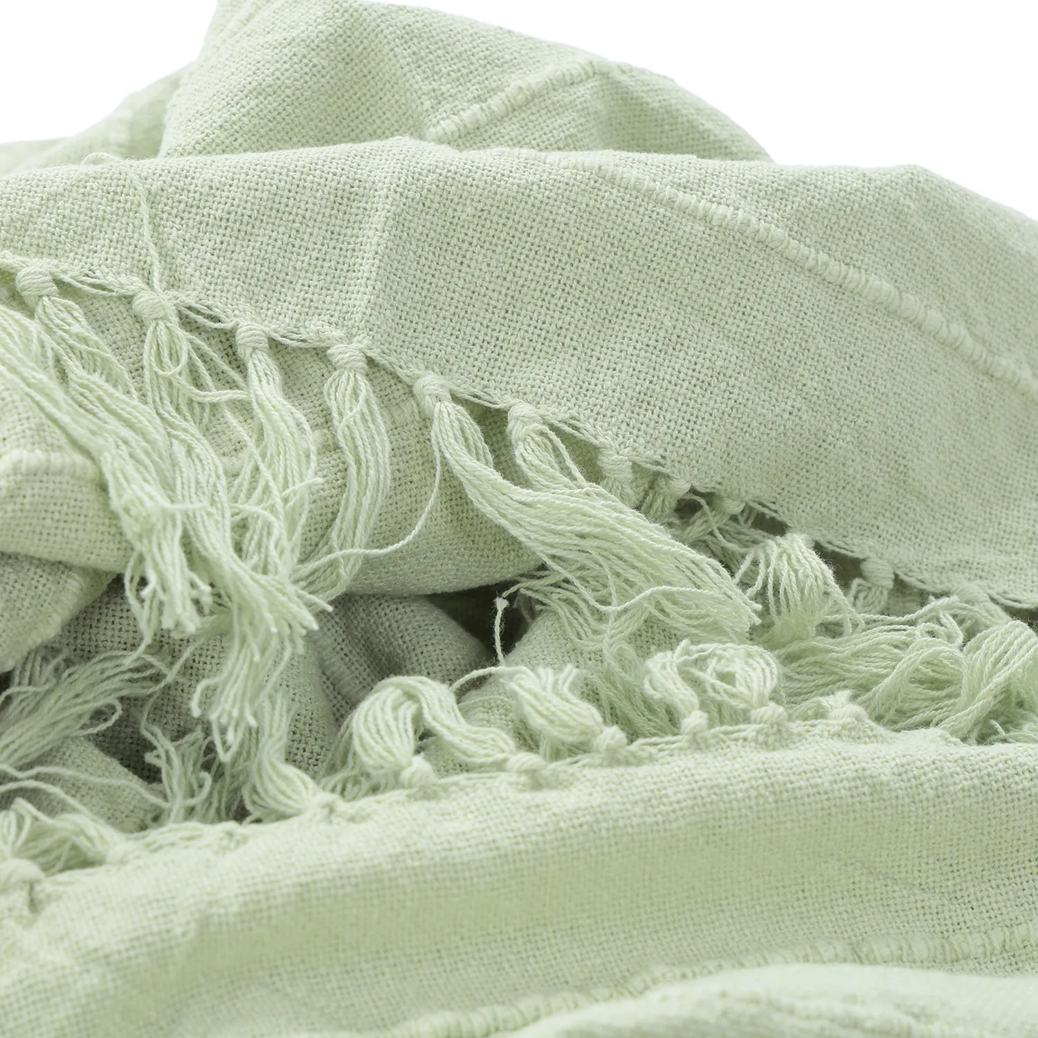 Pledd - Nalani cotton throw (lysegrønn)