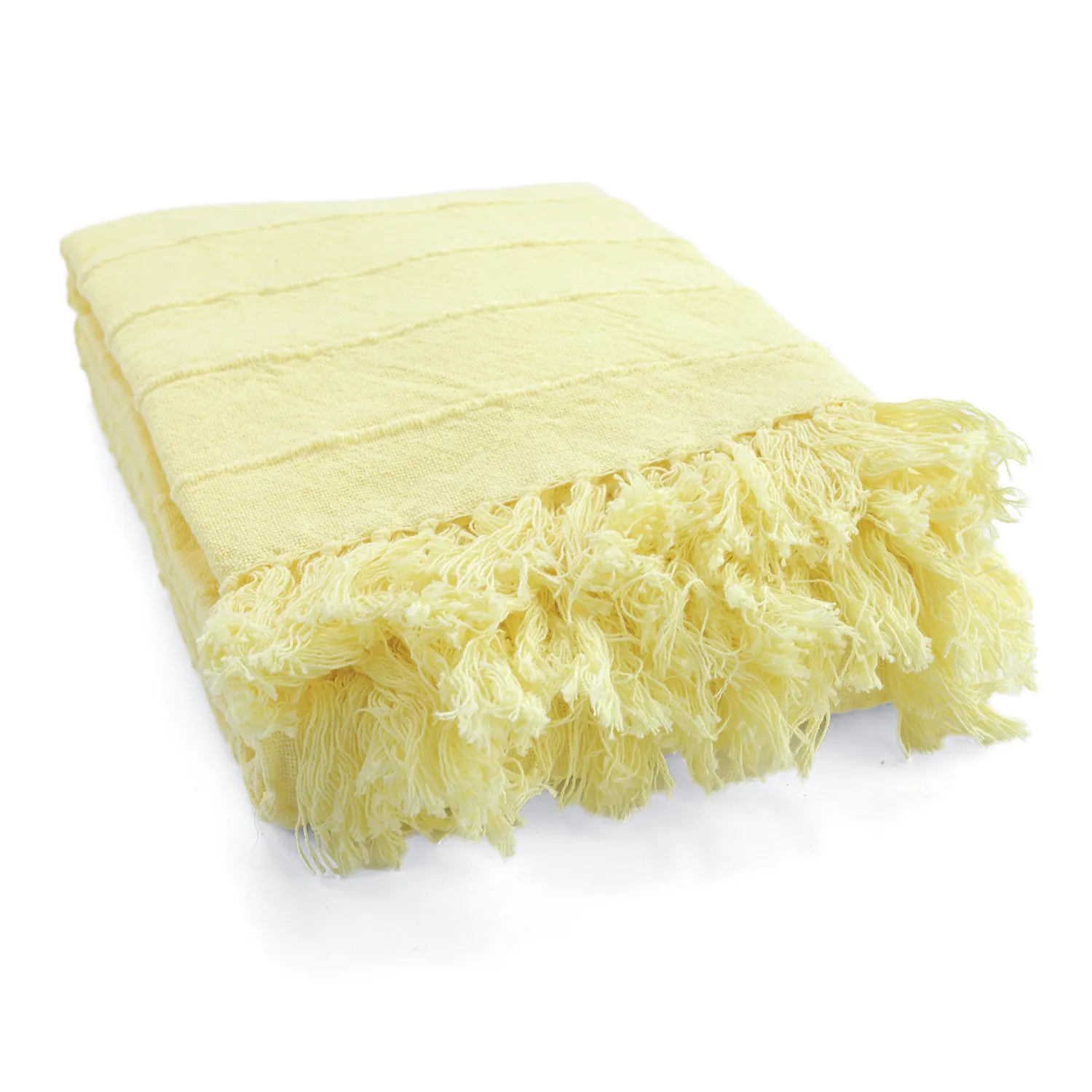 Pledd - Nalani cotton throw (lysegul)