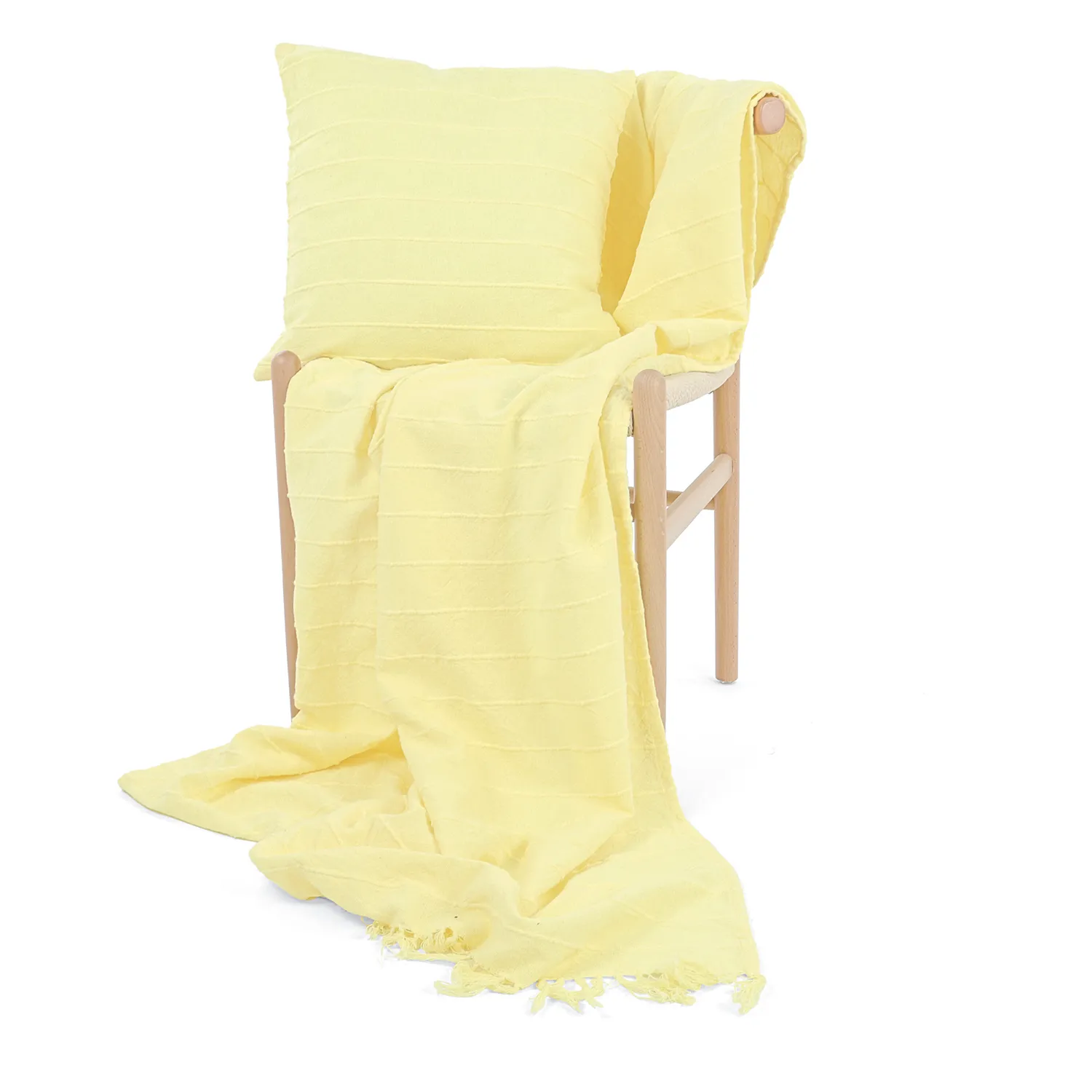 Pledd - Nalani cotton throw (lysegul)