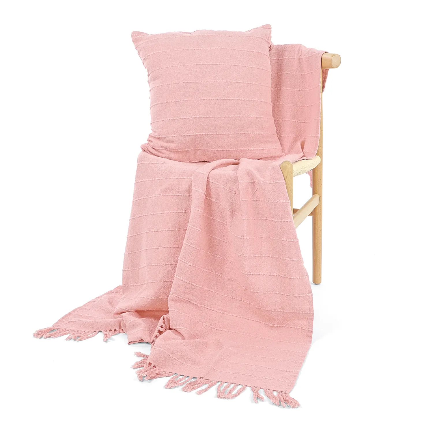Pledd - Nalani cotton throw (rosa)