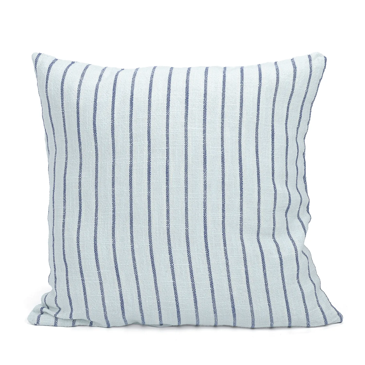 Putetrekk - Rumi stripe cotton cushion cover (lyseblå/marineblå/kremfarget)