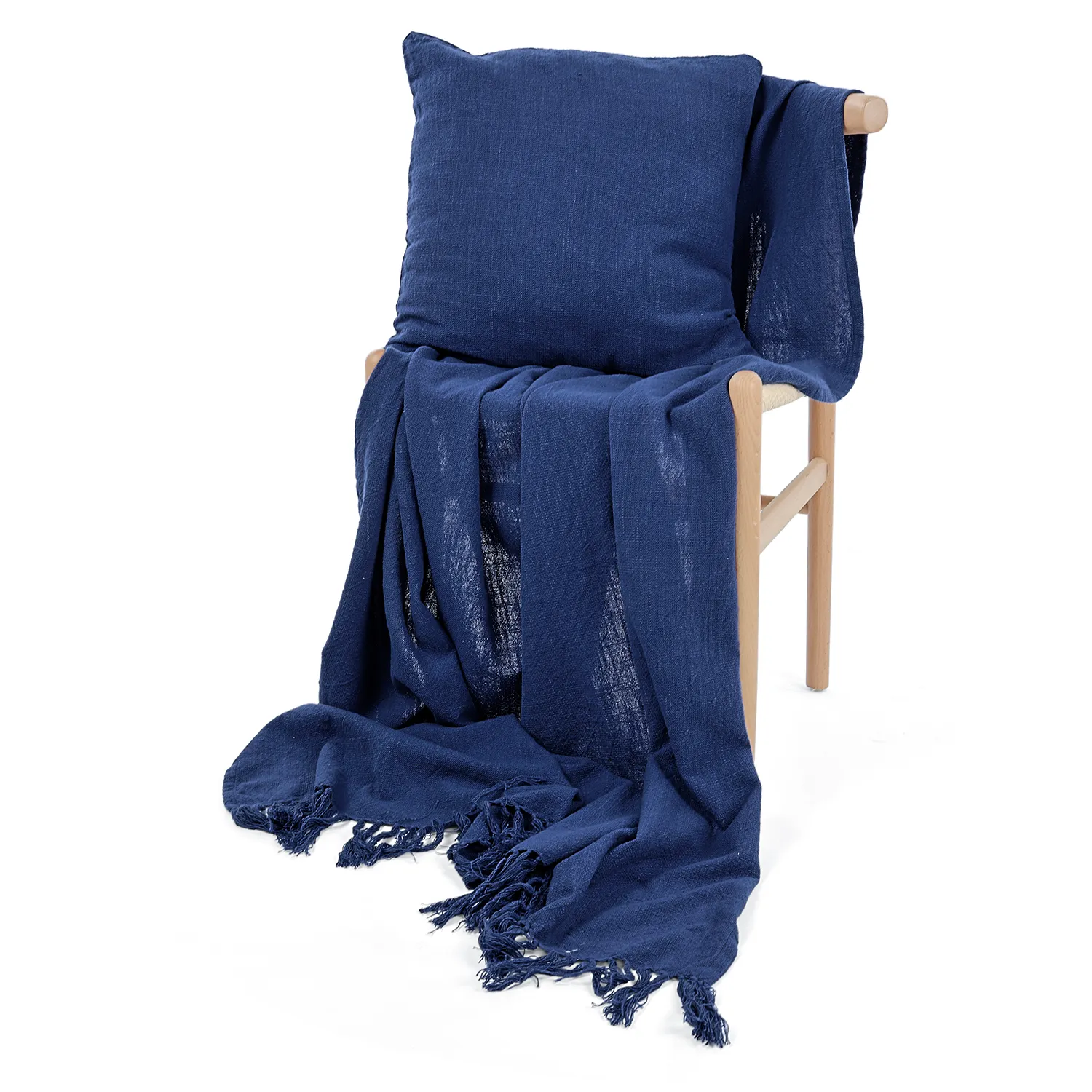 Putetrekk - Veya cotton cushion cover (marineblå)
