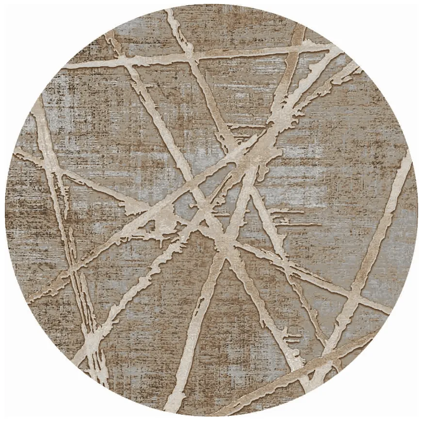 Rundt teppe - Lagos (beige)