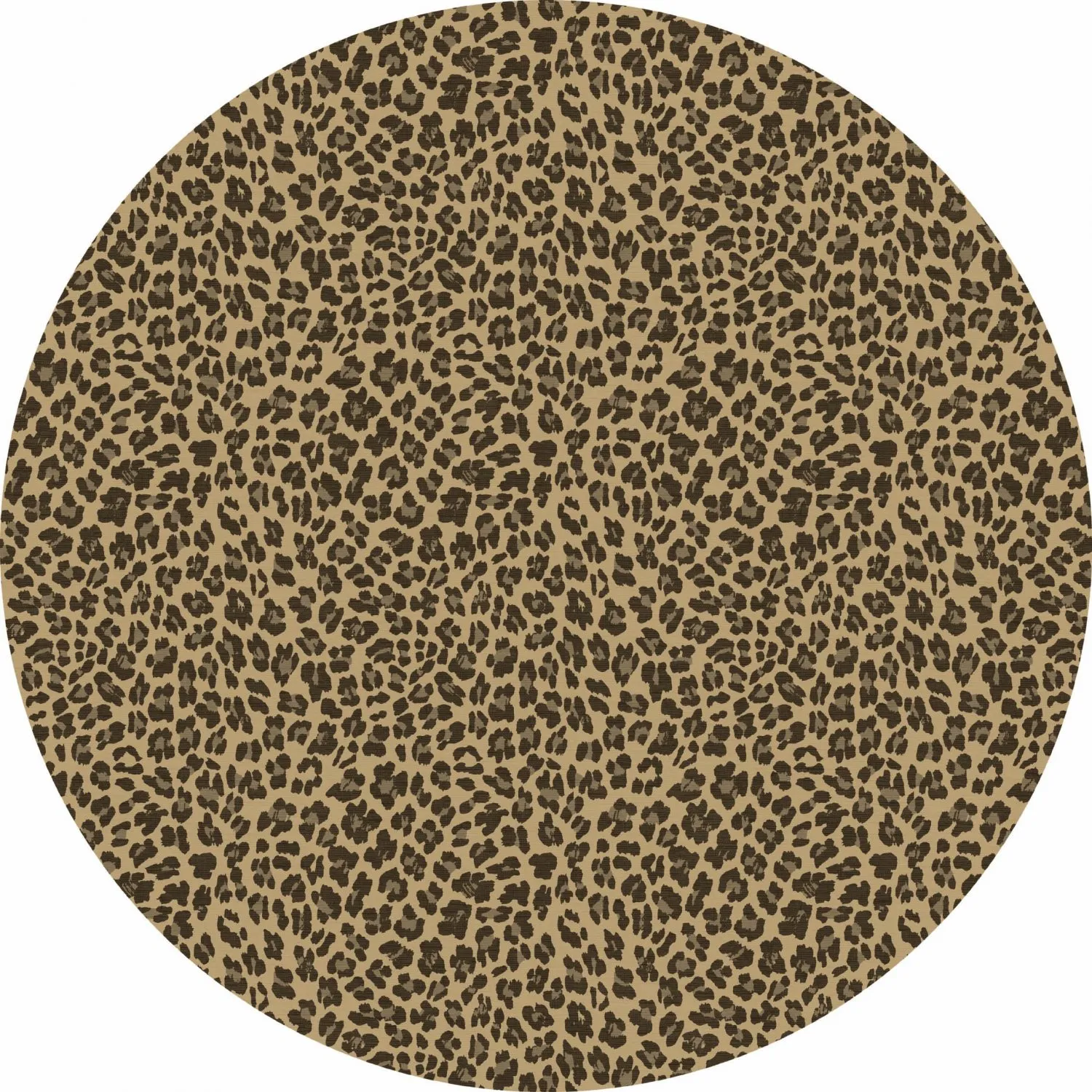 Runde tepper - Leopard (brun)