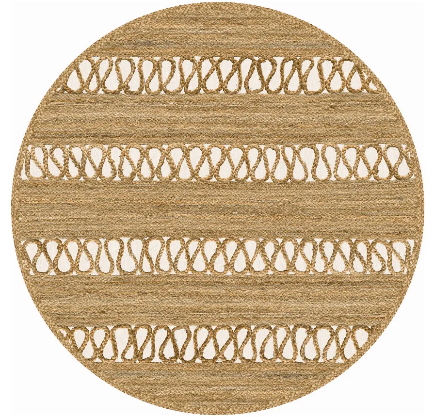 Rundt teppe - Levie (beige)