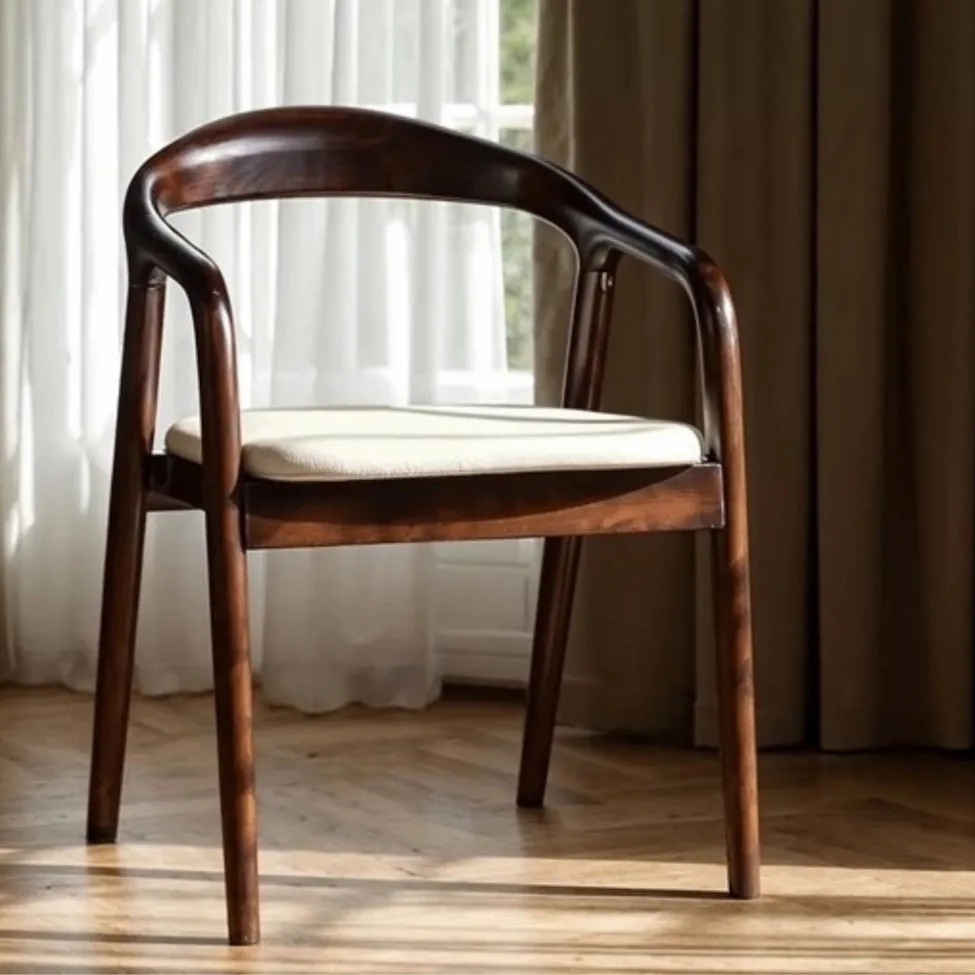 Armstol - Aspa (mørk brun/beige) - 2 stk