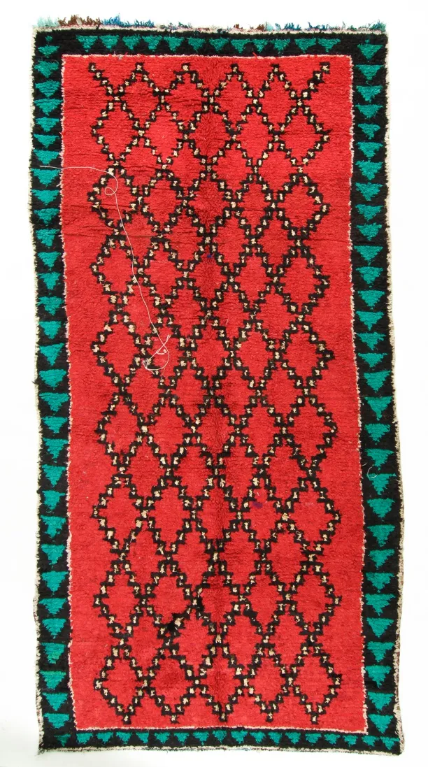 Marokkansk Boucherouite-teppe 370 x 170 cm