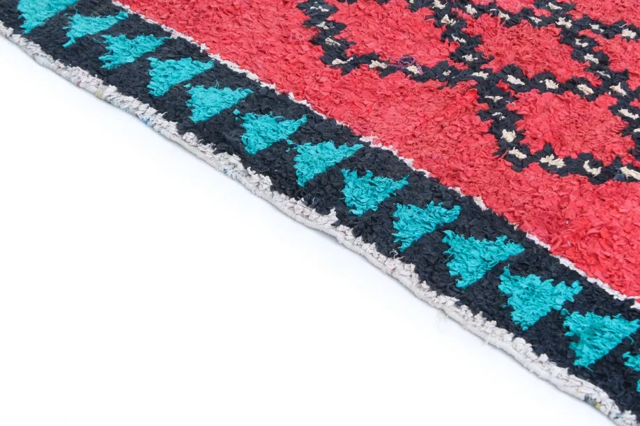 Marokkansk Boucherouite-teppe 370 x 170 cm