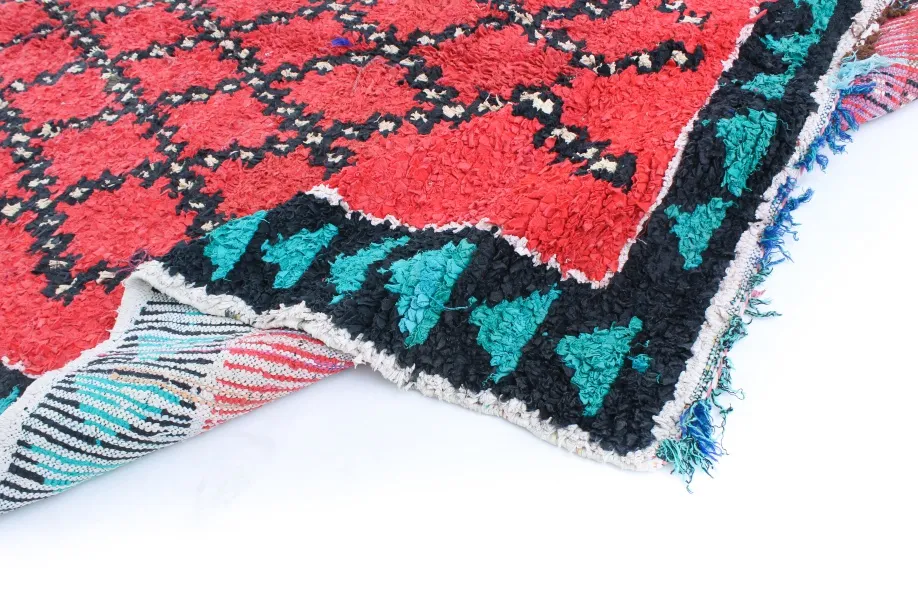 Marokkansk Boucherouite-teppe 370 x 170 cm